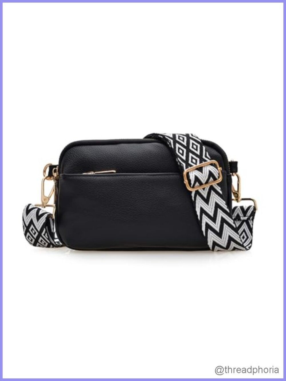 Vegan Leather Mini Crossbody Bag Sling Purse Adjustable Strap Lightweight